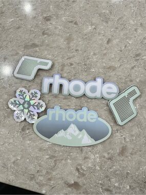 rhode Holographic RHODE Winter Pack Sticker Logo Set / Hailey Bieber / 5 pcs